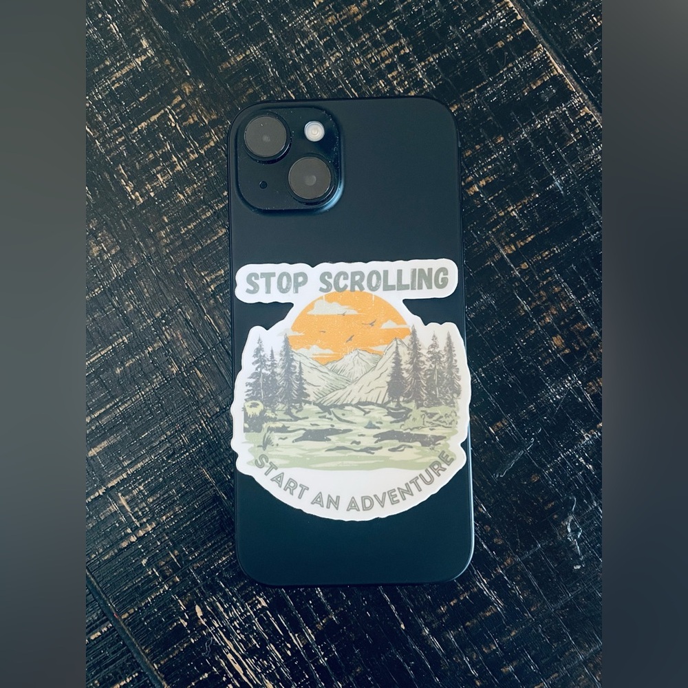 HONEY‎ AND ROSES Vinyl Sticker, “Stop Scrolling” Weatherproof, 3”, New Design! - Picture 9 of 10